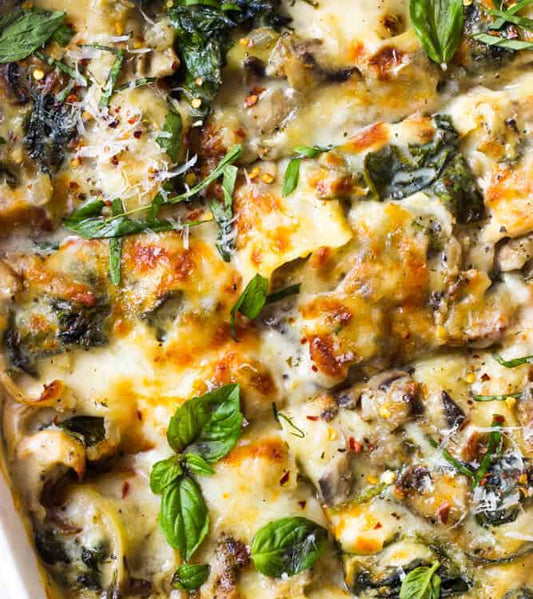 MUSHROOM & SPINACH JICAMA LASAGNA